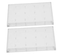 COLLBATH 2pcs Acrylic Nail Drill Bits Display Holder Organizer Stand Nail Bit Storage for Manicure Transparent Holder