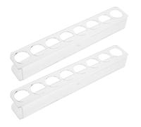 COLLBATH 2Pcs Acrylic Vial Holder Rack with 8 Slots - Refrigerator Vial Storage Organizer for Diabetic Peptide Bottles, Small Medicine Bottle Holder for Kitchen and Lab Use