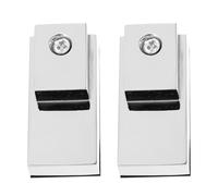 COLLBATH 2pcs Adjustable Alloy Glass Holder Clips Zinc Alloy Mirror Mount Clamps for Floating Mirrors and Glass Shelves Small Polished Finish Fixing Brackets for Wall Mounting