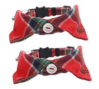 COLLBATH 2pcs Adjustable Cat Collar Large Cat Collar Fancy Cat Collar Pet Collar Cute Kitten Collar Breakaway Dog Collar Cat Collar with Pendant Cat Collars for Girl Cats Cat Necklace Cloth
