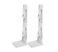 COLLBATH 2pcs Adjustable Curtain Track Brackets, 16cm Double Clips Ceiling and Wall Mount Hardware for Sliding Curtain Rails, White Window-Dressing Support for Living Room and Bedroom