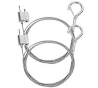 COLLBATH 2pcs Adjustable Stainless Steel Wire Picture Hanging Kit with Hooks Wire Rope Heavy Duty Frame Hangers for Pictures Lamps and Boards Rust-Resistant Wall Hooks