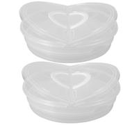 COLLBATH 2pcs Airtight Food Storage Containers with Lids and Handles, Pie and Cake Keeper Boxes for Pizza, Cheese Cake, Tortilla Wraps, Reusable Kitchen Fridge Organizer