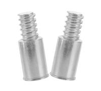 COLLBATH 2pcs Aluminum Alloy Threaded Headgear Telescopic Expandable Handle Pole Extension Telescoping Dust Broom Shank Connector Aluminum Mop Stick Extendable Broom Head Connector Silver