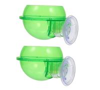 COLLBATH 2pcs Anti-escape Reptile Feeding Dish Cup Food Basin for Lizards Geckos and Tortoises Easy to Clean and Change Location Safe Material