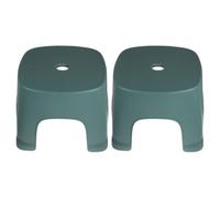COLLBATH 2pcs Bathroom Step Stool Non-Slip Toilet Footstool Small Green Plastic Foot Step for Toilet Training and Bath Safety Assistance
