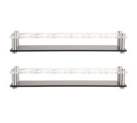 COLLBATH 2Pcs Black Acrylic Shot Glass Holder Flight Stand with 6 Holes, Easy to Clean, Elegant Design for Party and Home Bar Display