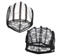 COLLBATH 2pcs Breathable Wig Caps Polyester Hair Net Head Covers for Women Flexible Stretchable Mesh for Wig Making and Everyday Use