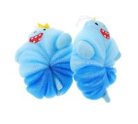 COLLBATH 2pcs Cartoon Bath Sponges Shark Shape Soft Body Scrubber for Bath Gentle Mesh Shower Pouf Balls for Sensitive Skin