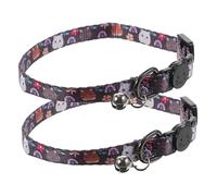 COLLBATH 2pcs Cat Collar Cute Kitten Cat Calming Cat Bells Extra Loud Cat Harness Cat Cone Cat Litter Tray Cartoon Cat Bell Collars Cat Quick Release Dogs Cat Chain Collars Cats Polyester