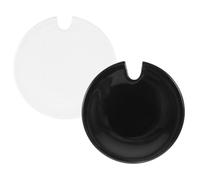 COLLBATH 2pcs Ceramic Mug Covers Replacement Lids for Cups round Shape and Detachable Design, Simple and Beautiful Appearance, for Keeping Drinks Warm and Dust-free