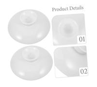 COLLBATH 2pcs Ceramic Tea Cup Lid Replacement Covers for Teapots and Cups White Heat-resistant Spare Lid Preventing Spills and Preserving Tea Aroma for Home Use