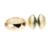 COLLBATH 2pcs Chunky Acrylic Geometric Bangles Lightweight Wide Cuff Bracelets for Women and Men Vintage Retro Style Stackable Arm Bands Summer Beach Jewelry
