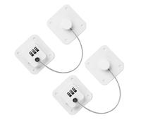 COLLBATH 2pcs Combination Refrigerator Lock Abs Stainless Steel Freezer Door Safety Locks No Drilling Fridge Protection for Safety Cabinet Use