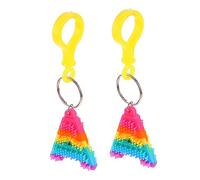 COLLBATH 2pcs Creative Alphabet Key Chains Stress Relief Key Ornaments Soft Bag Pendants for Daily Use and Decoration