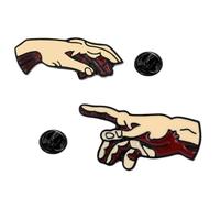 COLLBATH 2Pcs Creative Hand Shape Alloy Brooch Stylish Breastpin Jewelry Decor for Men Women Unique Design for Clothing Accessories Smooth Finish Easy to Wear