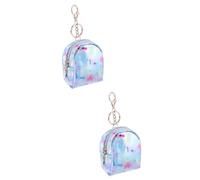 COLLBATH 2pcs Cute Women Coin Purse Unicorn Design Purse for Makeup Coins Keychain Bag