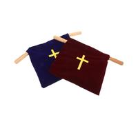 COLLBATH 2pcs Dedication Bag Communion Decorations Church Accessories Communion Bag Offering Baskets for Church Worship Service