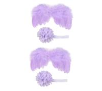 COLLBATH 2pcs Dog Cat Halloween Angel Wings Pet Dressup Party Supplies Light Pet Accessory