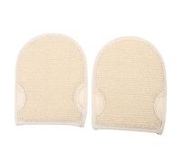 COLLBATH 2pcs Double-side Exfoliating Gloves Body Scrubbers for Bath Shower Neck Shoulder Feet
