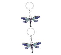 COLLBATH 2pcs Dragonfly Key Chain Animal Keychain Creative Backpack Charm Car Key Chain for Women Purse Charm
