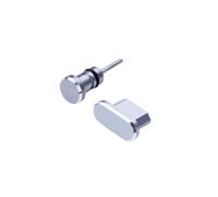 COLLBATH 2pcs Dustproof Plug Set for Micro USB Earphone Jack Aluminum Alloy with Plastic Easy Install and Remove Compatible with Samsung Edge Plus Honor Stylish Grey Protective Covers