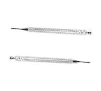 COLLBATH 2Pcs Ear Point Massage Probe Acupuncture Pen Lightweight Portable Reflexology Tool for Precise Auricular Point Detection and Relief Silver