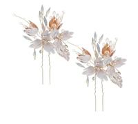 COLLBATH 2pcs Elegant Flower Rhinestone Crystal Hairpin for Women U-shaped Hairpins Hair Decorations for Bridesmaid Wedding and Special Occasions