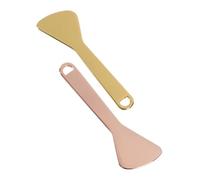 COLLBATH 2Pcs Eye Cream Spoons Facial Massage Sticks Skincare Spatulas for Smooth Skin Comfortable Integral Molding Design Golden and Rose Gold