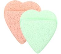 COLLBATH 2Pcs Facial Cleansing Gloves Gentle Exfoliating Face Scrubber Pads for Home and Travel Soft Reusable Sponge for Makeup Removal and Smoother Skin with Water Only Color