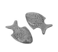 COLLBATH 2pcs Fish-Shaped Iron Cooking Tool for Pans and Pots Natural Source Food Grade Kitchen Gadget Suitable for Vegans and Families