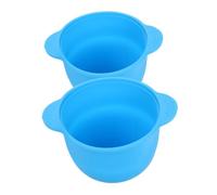 COLLBATH 2pcs Foldable Silicone Wax Warmer Liners Reusable Non-stick Wax Pot Bowls for Hair Removal Waxing Machine Compatible with Multiple Types for Home and Travel Use