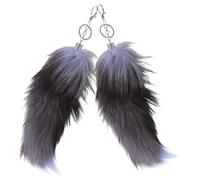 COLLBATH 2pcs Fox Tail Keychain Pendant Cute Furry Bag Charm for Women and Girls Lightweight and Portable Car Accessory for Keys Purses and Backpacks