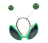 COLLBATH 2pcs Funny Alien Antenna Headband and Glasses for Adults and Plastic Head Boppers Costume Accessories for Parties Performances and Halloween Events Unique Quirky Design