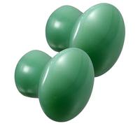 COLLBATH 2Pcs Green Mushroom Shaped Aventurine Facial Massaging Boards Smooth Jade Tools for Hot and Head Massage Spa Gift for Skin Absorption and Relaxation