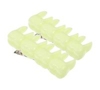 COLLBATH 2pcs Hair Clips Tooth Hair Clip Green Plastic and Metal Secure Hold for Halloween Themed Parties