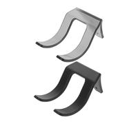 COLLBATH 2pcs Hair Dryer Holder Wall Mount with Dual Forks Bathroom Organizer Rack for Styling Tools Easy Screw Installation Space Saving Hairdryer Storage for Dressing Table