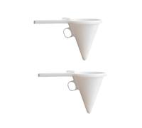 COLLBATH 2pcs Handheld Cake Chocolate Funnel Dispenser Plastic Icing Pouring Tool for Baking for Cream Icing and Batter in Cake Shops and Home Kitchens