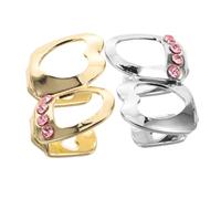 COLLBATH 2pcs Heart Shaped Teeth Grills for Women Bling Zircon Rhinestone Mouth Jewelry Comfortable Fit Fade Resistant for Couples Hip Hop Style Accessories