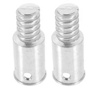 COLLBATH 2Pcs Heavy Duty Metal Threaded Broom Handle Tips Pole Adapter Replacement for Mop Broom Brush Handles Household Cleaning Tool Parts Compatible with Extension Poles