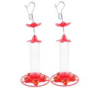 COLLBATH 2Pcs Hummingbird Feeder Hanging Bird Feeder for Garden Patio Decorative Water Feeding Container Clean for Backyard Wildlife
