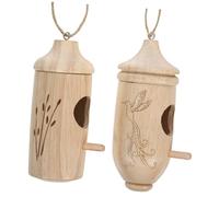 COLLBATH 2pcs Hummingbird Nesting House Hanging Bird Nest for Garden Decoration Safe Refuge for Hummingbirds Durable Outdoor Design for Bird Lovers and Garden Enthusiasts