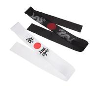 COLLBATH 2pcs Japanese Headband Traditional Japanese Warrior Hachimaki Versatile Culinary Headband for Chefs Ninjas Sports Unique Karate Print Stylish Design