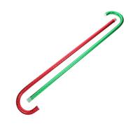COLLBATH 2pcs Jazz Dance Canes Lightweight Fancy Decorative Props for Halloween Cosplay Performance Party Accessories in Green and Red