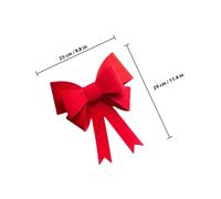 COLLBATH 2pcs Large Red Christmas Bow for Tree Topper Wreath and Curtain Tiebacks Oversized Decorative Bows with Easy-tie Design for Home Car Wedding Indoor Outdoor Holiday Celebrations