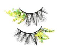 COLLBATH 2pcs Luminous Eyelash Clusters DIY False Eyelash Extensions Lightweight Curly Bright Glow Makeup for Natural Enlarged Eyes