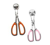 COLLBATH 2pcs Manual Meatball Maker with Ergonomic Slip Handles Non Stick Stainless Steel Meat Baller Tool for Kitchen Cooking and Food Preparation Meatball Shaper for Precise Shape