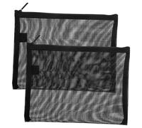 COLLBATH 2Pcs Mesh Makeup Bags Transparent Cosmetic Pouches with Zipper Travel Toiletry Organizer for Women Lightweight Storage for Cosmetics Keys Cards and Daily Essentials