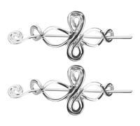 COLLBATH 2Pcs Metal Hair Bun Pins Vintage Hair Stick Clips for Women for Ponytail Wedding Prom Daily Use