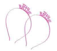 COLLBATH 2Pcs Metallic Bridal Hair Hoop in Rose Red Elegant Wedding Hair Accessory for Brides Versatile Decorative Headband for Party and Romantic Hairstyles
